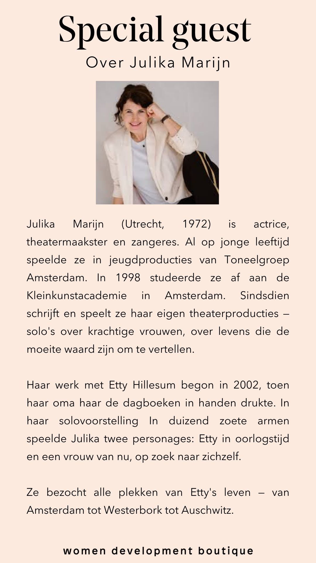 Uitnodiging Boutique Event Innerlijke vrede in oorlogstijd