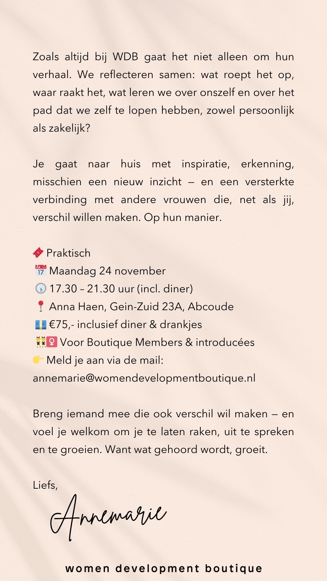 Uitnodiging Boutique Event Wat gehoord wordt, groeit (2)